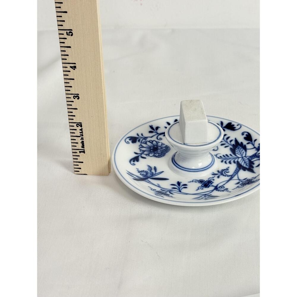 Antique Meissen Blue Onion Porcelain Matchbox Holder Traditional Germany - Picture 8 of 12